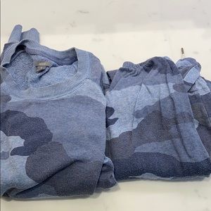 Blue camo teen/adult pjs